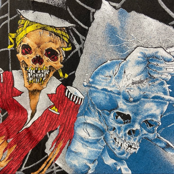 Vintage 1992 Metallica Damage Inc. Pushead Design All Over Print AOP Shirt - Picture 5 of 8